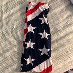 Red white and blue leggings